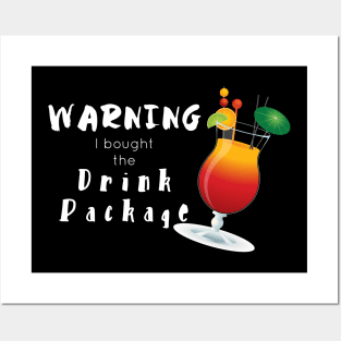 Drink Package - Funny Cruise Saying Posters and Art